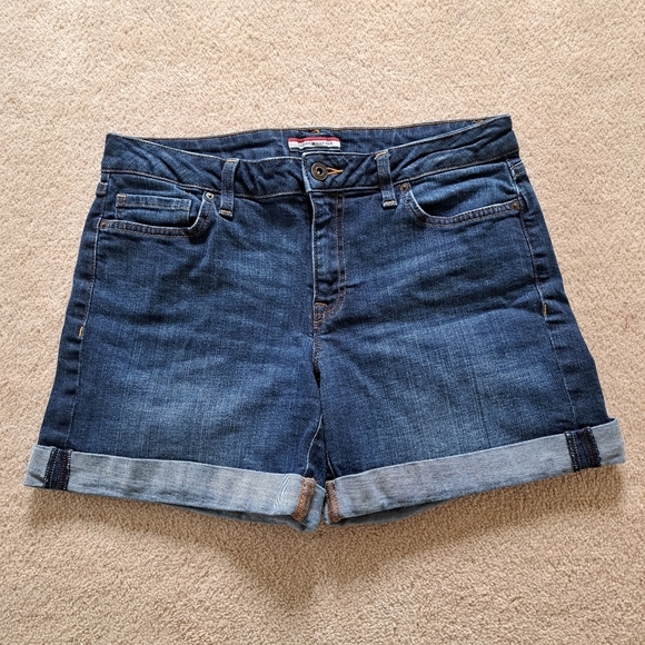 Tommy Hilfiger Denim Shorts Women's Size 6 Blue Stretch Jean Shorts - Picture 1 of 13